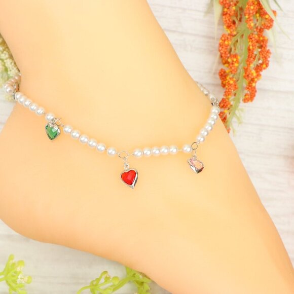 "Handmade Anklet – Elegant & Delicate Jewelry for Women | UNVRC1439 - Picture 6 of 10